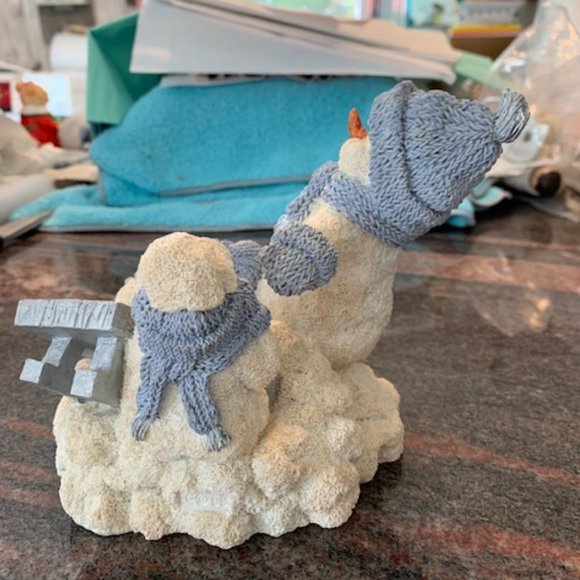 1999 Encore Snow Buddies "Crash Landing" Snowman Figurine - Picture 3 of 7
